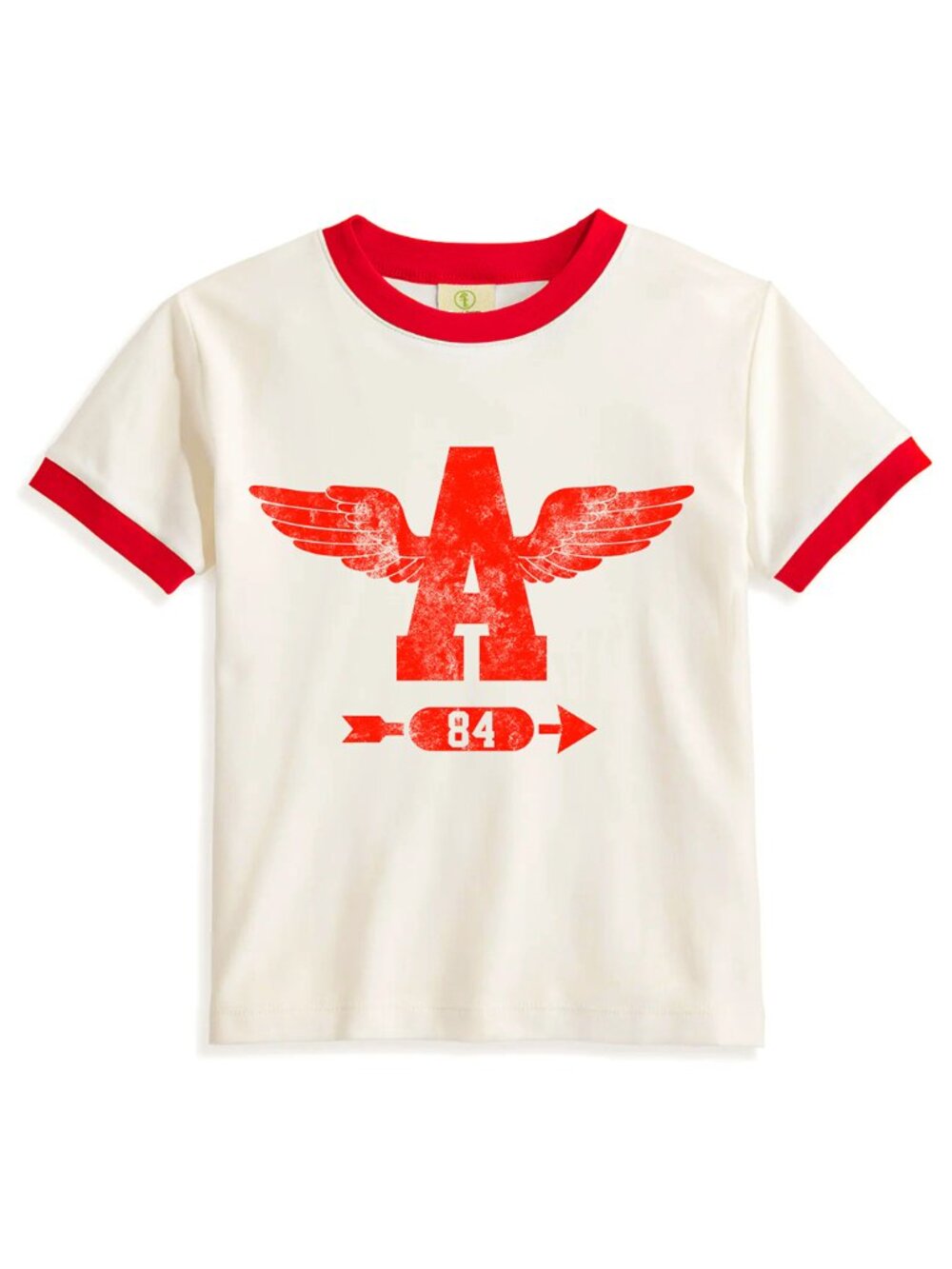 Vintage Style Ringer T-Shirt – Red Wing Graphic Retro 80s/90s Tee